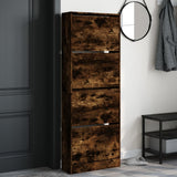 Vidaxx armoire à chaussures 60x21x163,5 cm bois traité, chêne fumé