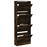 Vidaxx armoire à chaussures 60x21x163,5 cm bois traité, chêne fumé