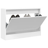 Vidaxx meuble à chaussures 80x21x57 cm bois d'ingénierie blanc