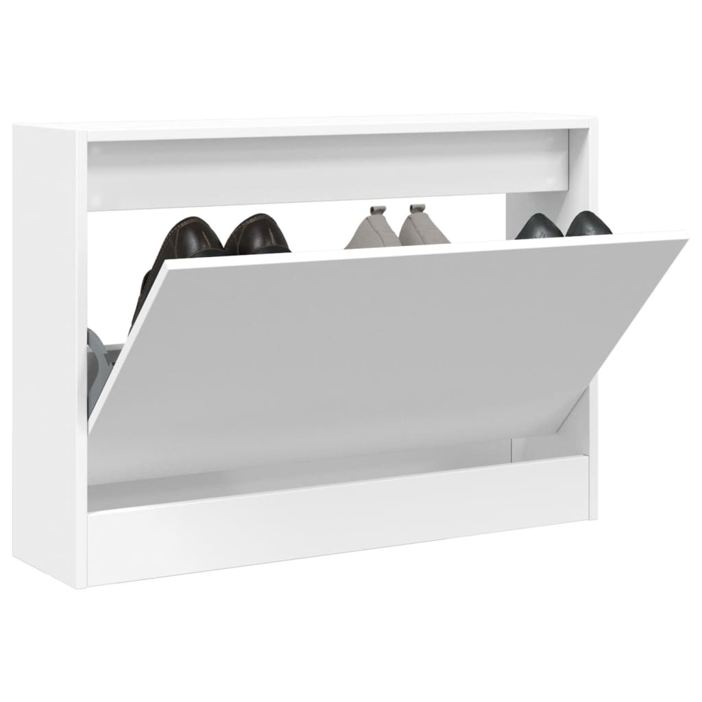 Vidaxl Shoe Cabinet 80x21x57 cm Property Wood White