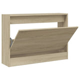 VidaXL armoire à chaussures 80x21x57 cm bois d'ingénierie couleur chêne sonoma
