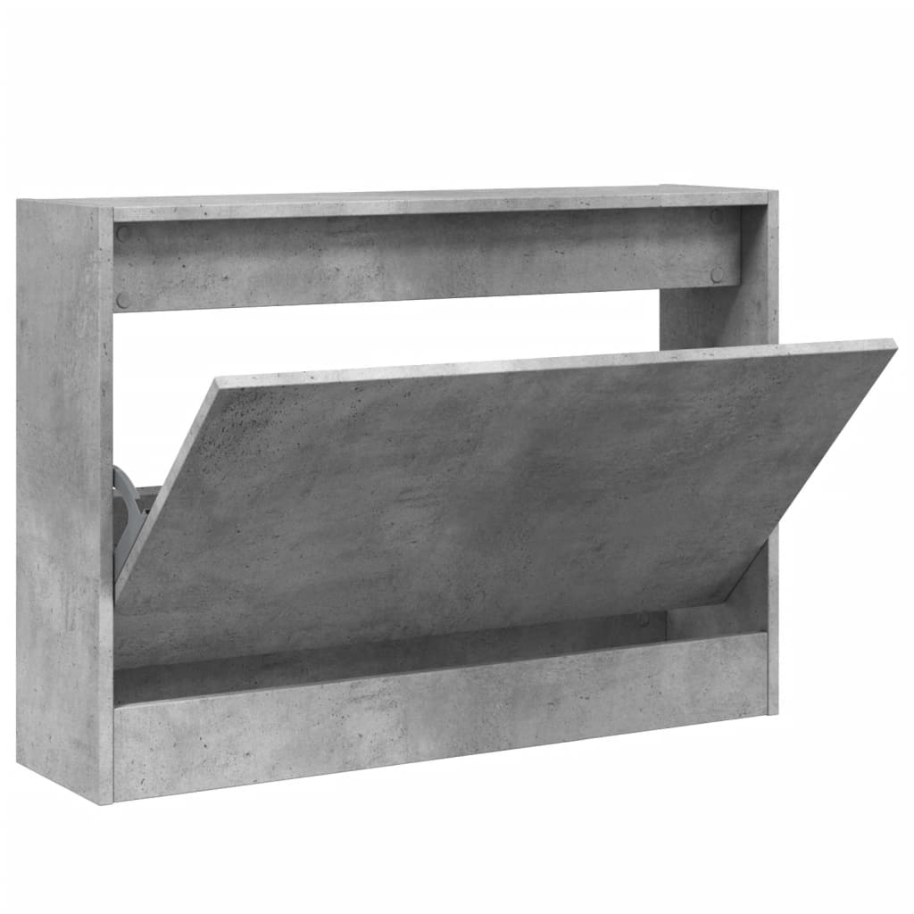Vidaxx meuble à chaussures 80x21x57 cm dérivé du bois béton gris