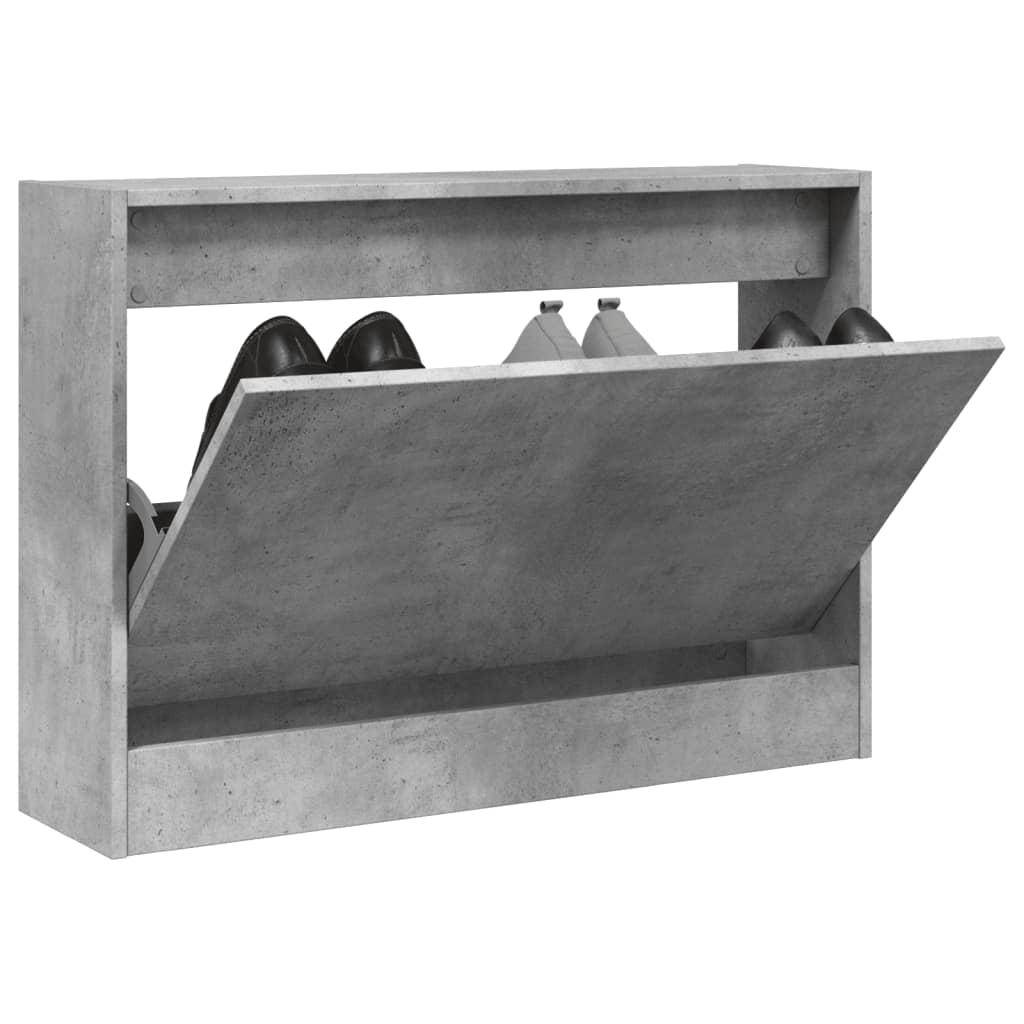 Vidaxx meuble à chaussures 80x21x57 cm dérivé du bois béton gris