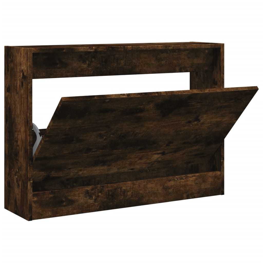 Vidaxx armoire à chaussures 80x21x57 cm bois traité, chêne fumé