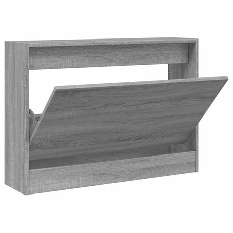 Vidaxx meuble à chaussures 80x21x57 cm bois d'ingénierie couleur chêne sonoma gris