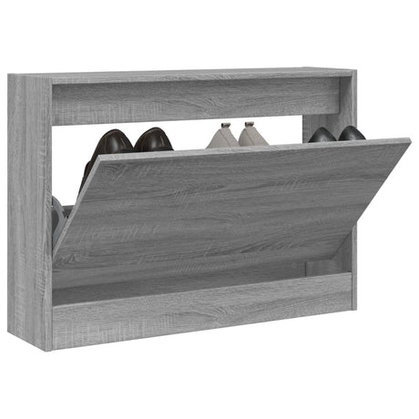 Vidaxx meuble à chaussures 80x21x57 cm bois d'ingénierie couleur chêne sonoma gris