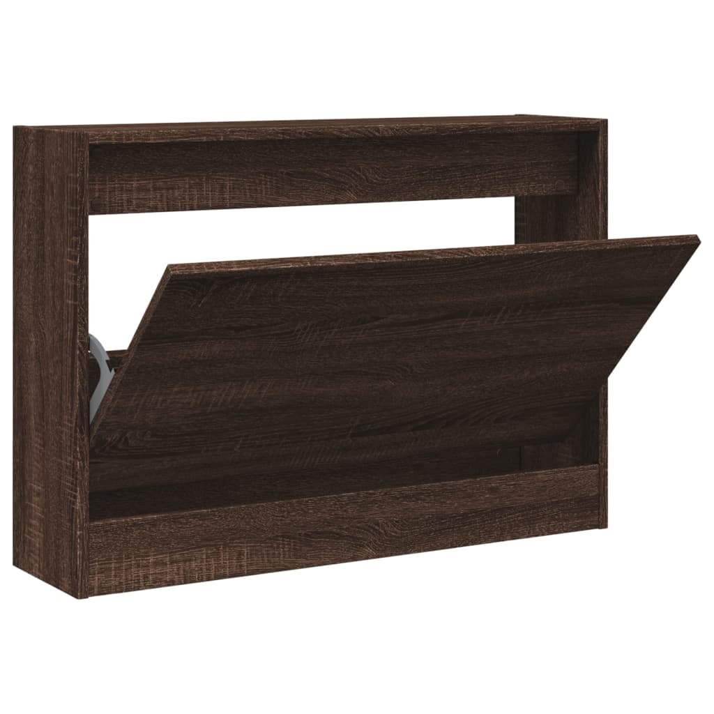 Vidaxx armoire à chaussures 80x21x57 cm bois fini couleur chêne marron