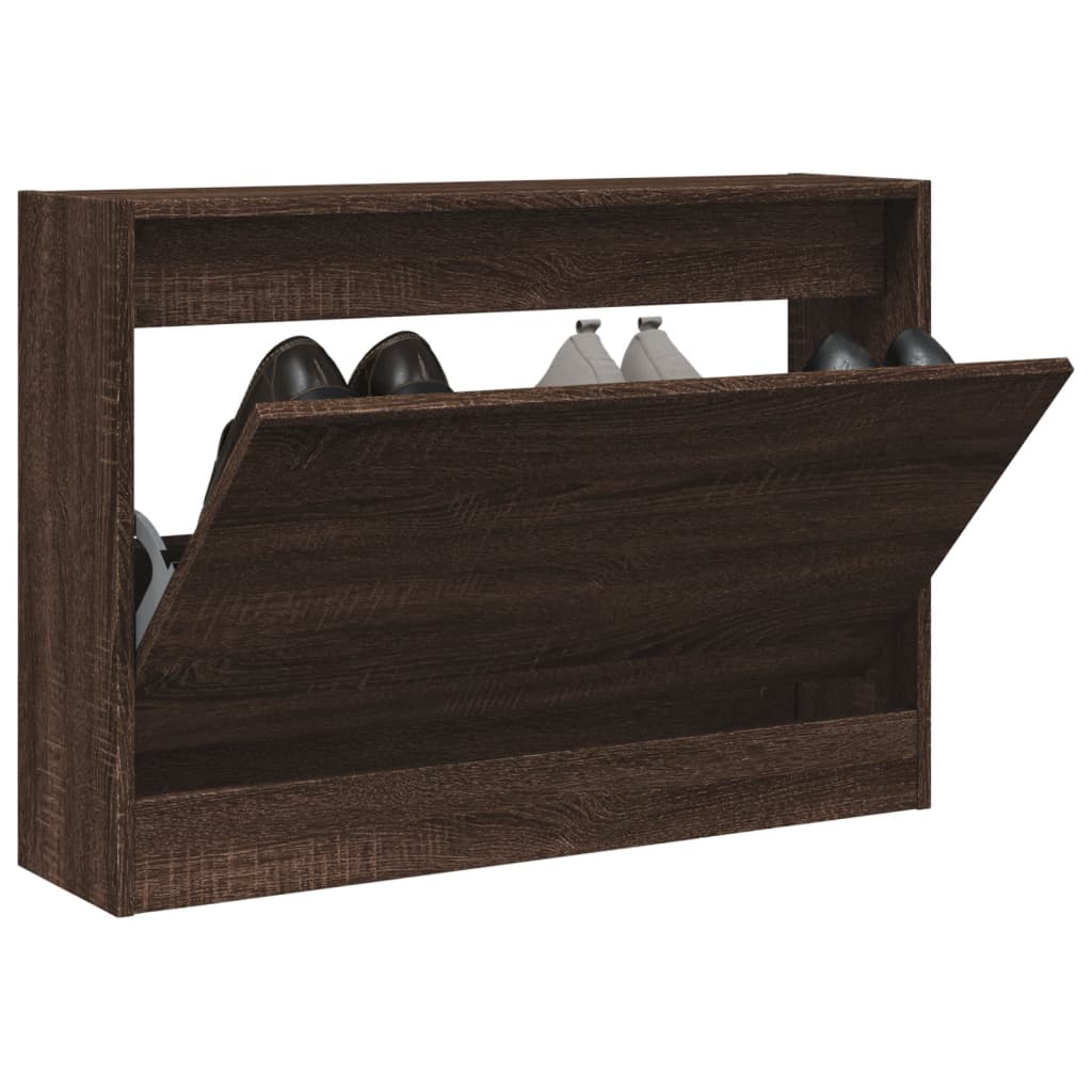 Vidaxx armoire à chaussures 80x21x57 cm bois fini couleur chêne marron