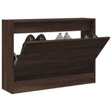 Vidaxx armoire à chaussures 80x21x57 cm bois fini couleur chêne marron