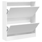 VidaXL Armoire à chaussures 80x21x87,5 cm bois d'ingénierie blanc