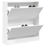 VidaXL Armoire à chaussures 80x21x87,5 cm bois d'ingénierie blanc
