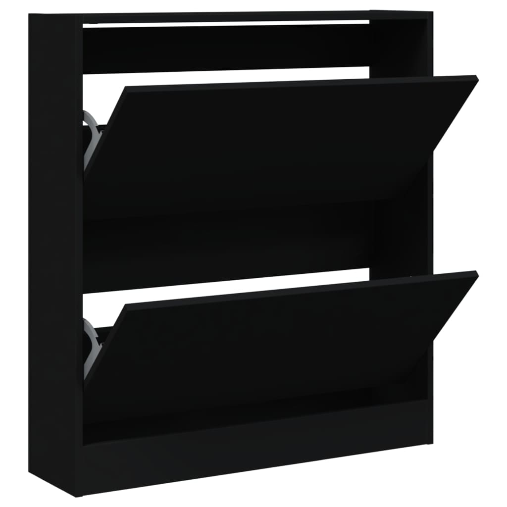 Vidaxx armoire à chaussures 80x21x87,5 cm bois fini noir