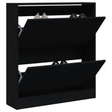 Vidaxx armoire à chaussures 80x21x87,5 cm bois fini noir