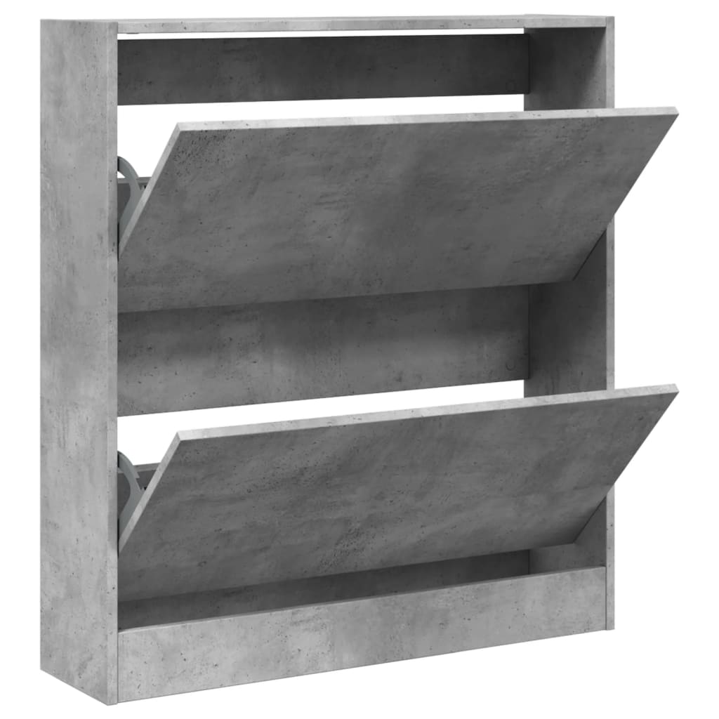 Vidaxx meuble à chaussures 80x21x87,5 cm bois d'ingénierie gris béton