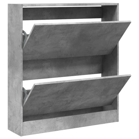 Vidaxx meuble à chaussures 80x21x87,5 cm bois d'ingénierie gris béton