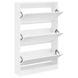 VidaXL Shoe cabinet 80x21x125.5 cm Processed Wood White