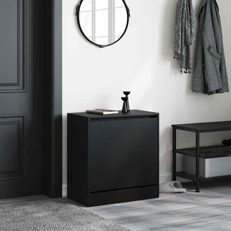 Vidaxx armoire à chaussures 60x34x63,5 cm bois fini noir