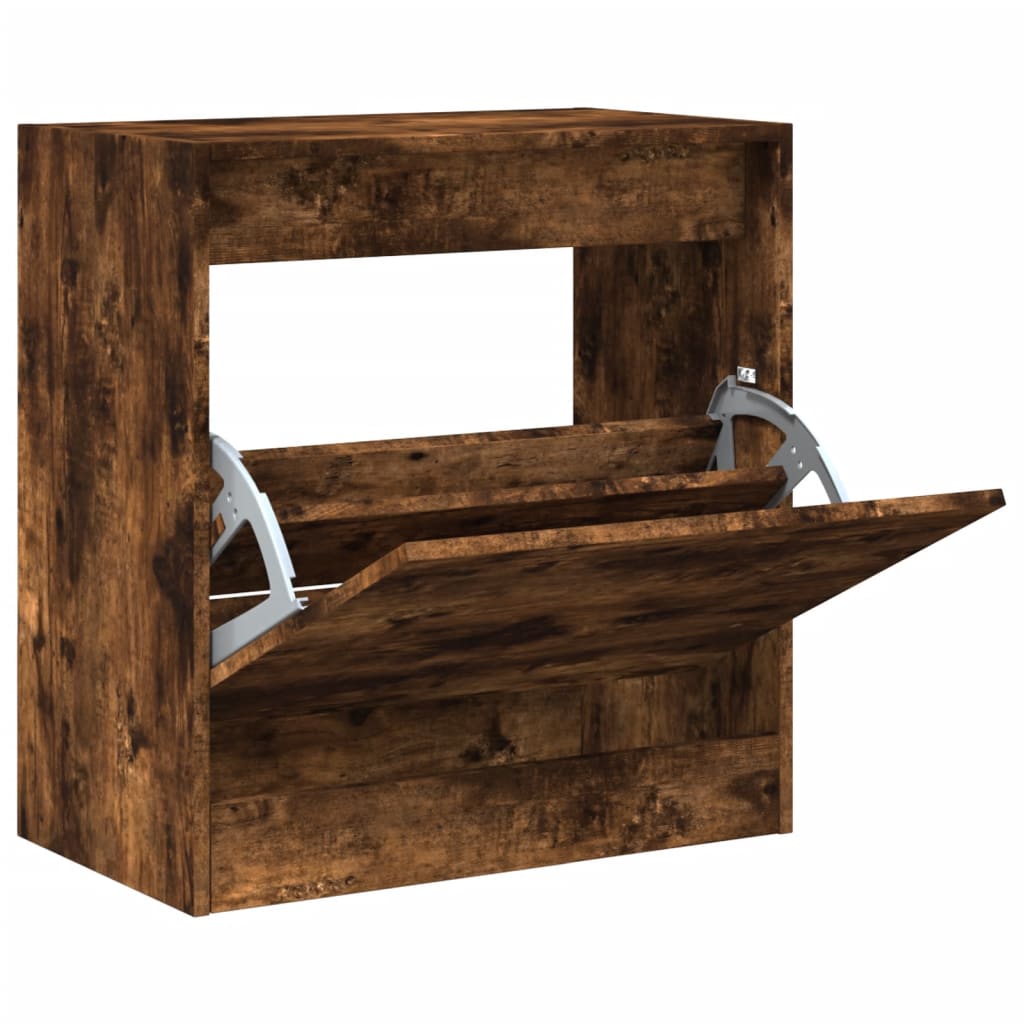 Vidaxx armoire à chaussures 60x34x63,5 cm bois traité, chêne fumé