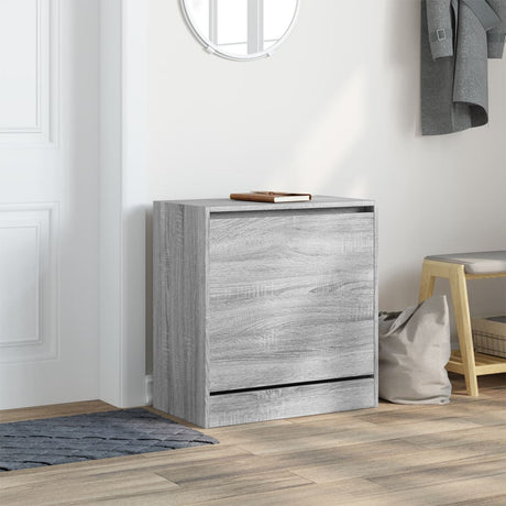 Vidaxx meuble à chaussures 60x34x63,5 cm bois d'ingénierie couleur chêne sonoma gris