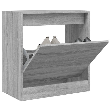 Vidaxx meuble à chaussures 60x34x63,5 cm bois d'ingénierie couleur chêne sonoma gris