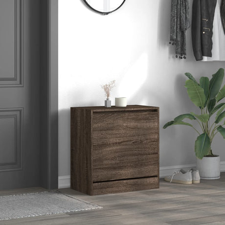 Vidaxx armoire à chaussures 60x34x63,5 cm bois fini couleur chêne marron