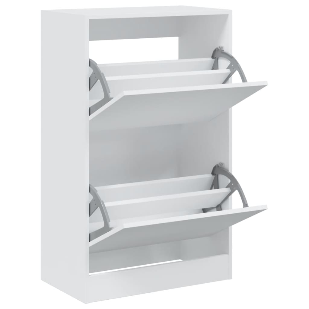 VidaXL shoe cabinet 60x34x96.5 cm processed wood white