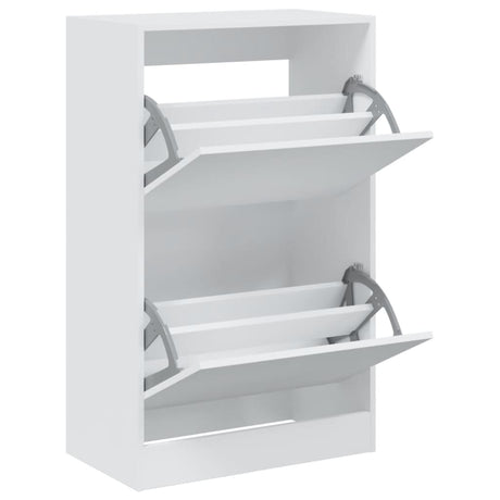 Vidaxx meuble à chaussures 60x34x96,5 cm bois d'ingénierie blanc