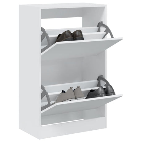 Vidaxx meuble à chaussures 60x34x96,5 cm bois d'ingénierie blanc