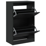 Vidaxx armoire à chaussures 60x34x96,5 cm bois fini noir