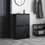 Vidaxx armoire à chaussures 60x34x96,5 cm bois fini noir