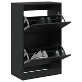 Vidaxx armoire à chaussures 60x34x96,5 cm bois fini noir