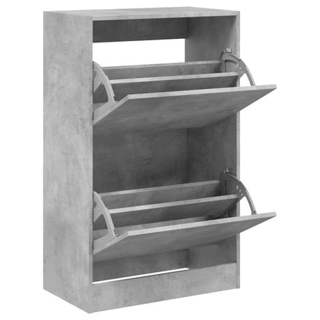 Vidaxx meuble à chaussures 60x34x96,5 cm bois d'ingénierie gris béton