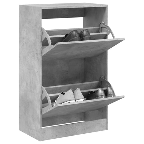 Vidaxx meuble à chaussures 60x34x96,5 cm bois d'ingénierie gris béton