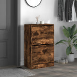 Vidaxx armoire à chaussures 60x34x96,5 cm bois traité, chêne fumé