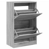 Vidaxx meuble à chaussures 60x34x96,5 cm bois d'ingénierie couleur chêne sonoma gris