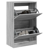 VidaXL shoe cabinet 60x34x96.5 cm Properted Wood Gray Sonoma Oak color