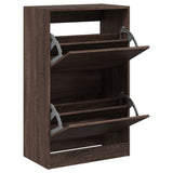 VidaXL armoire à chaussures 60x34x96,5 cm bois fini couleur chêne marron