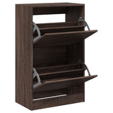 VidaXL shoe cabinet 60x34x96.5 cm Properted wood brown oak color