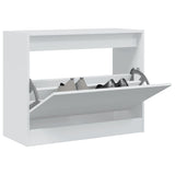 Vidaxx armoire à chaussures 80x34x63 cm bois d'ingénierie blanc