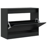 Vidaxx armoire à chaussures 80x34x63 cm bois fini noir
