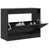 Vidaxx armoire à chaussures 80x34x63 cm bois fini noir