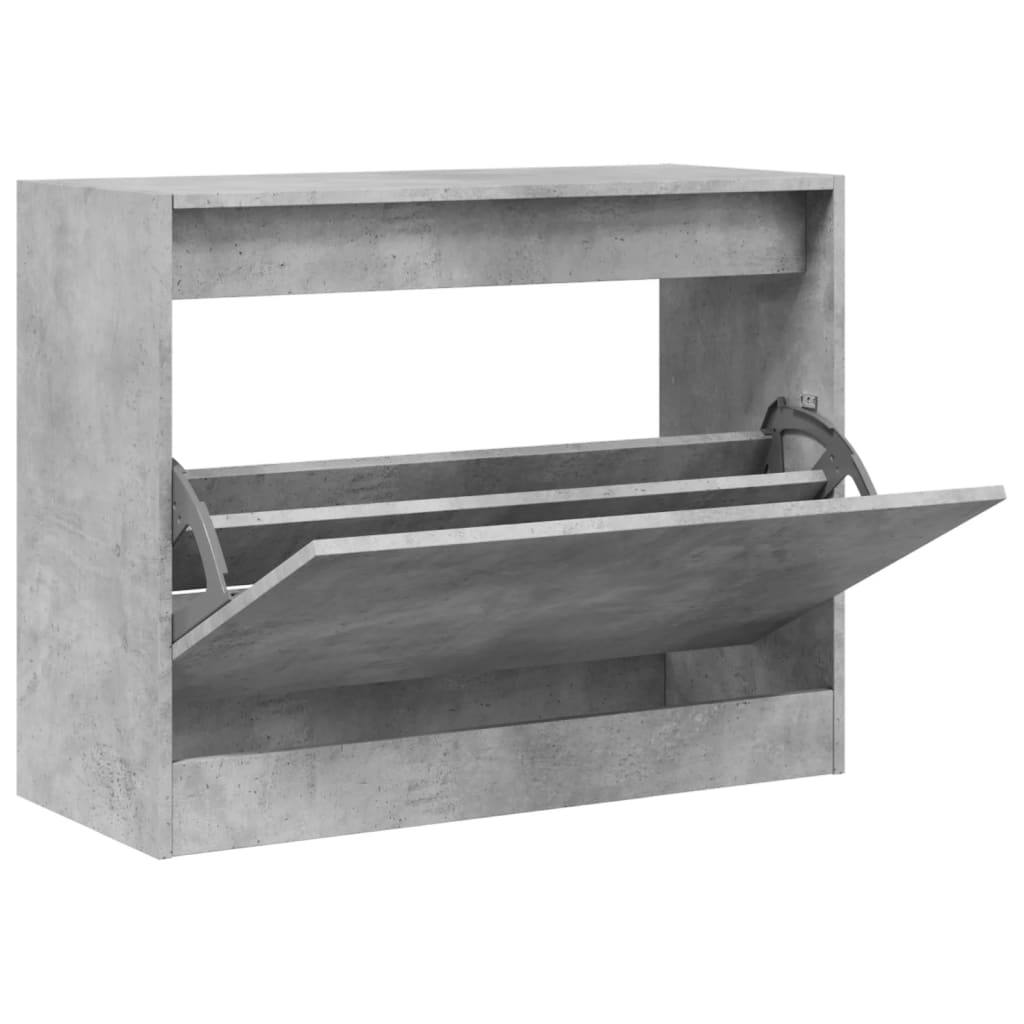 Vidaxx meuble à chaussures 80x34x63 cm dérivé du bois béton gris