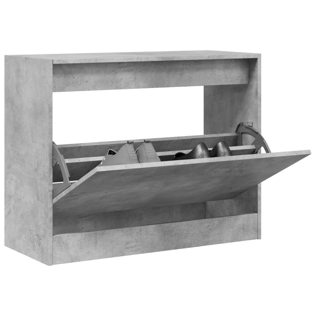 Vidaxx meuble à chaussures 80x34x63 cm dérivé du bois béton gris