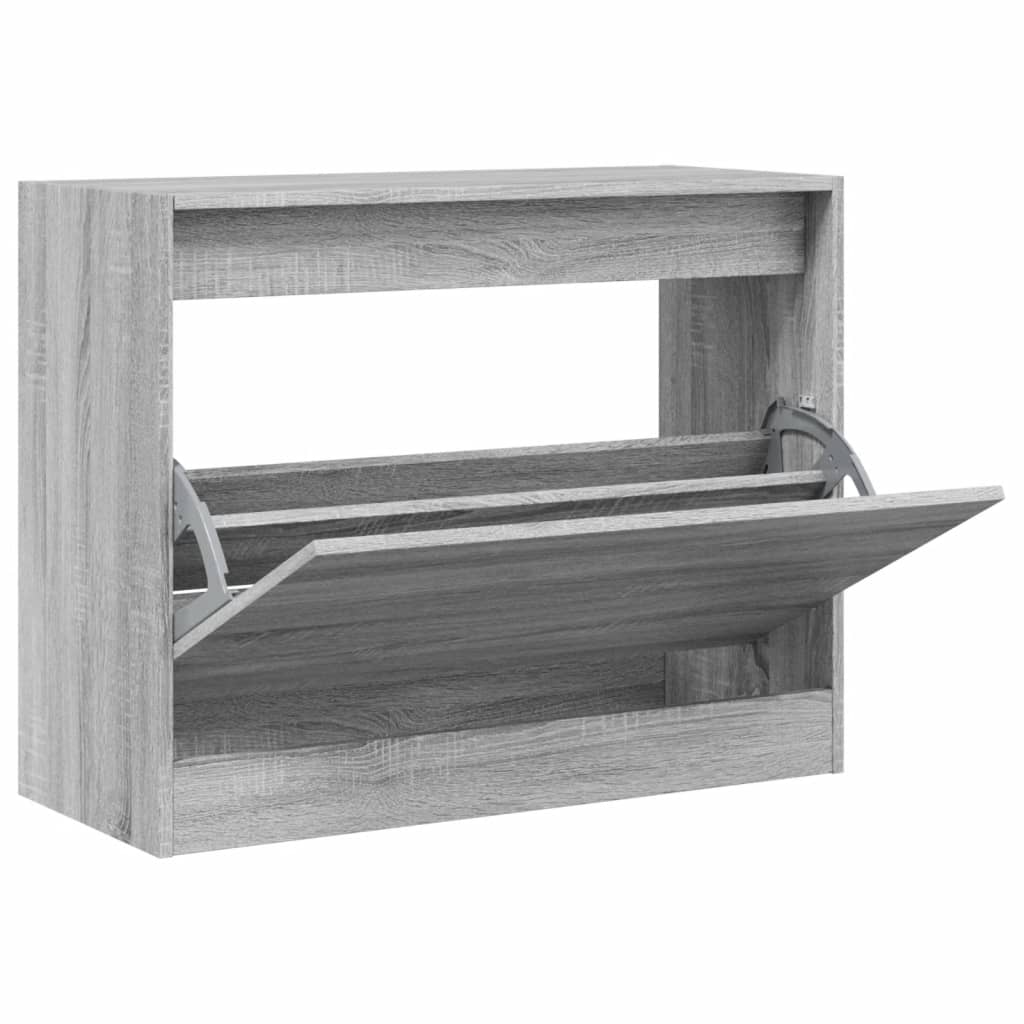 Vidaxx meuble à chaussures 80x34x63 cm dérivé du bois chêne sonoma gris