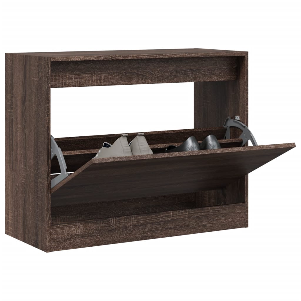 Vidaxx armoire à chaussures 80x34x63 cm bois fini couleur chêne marron