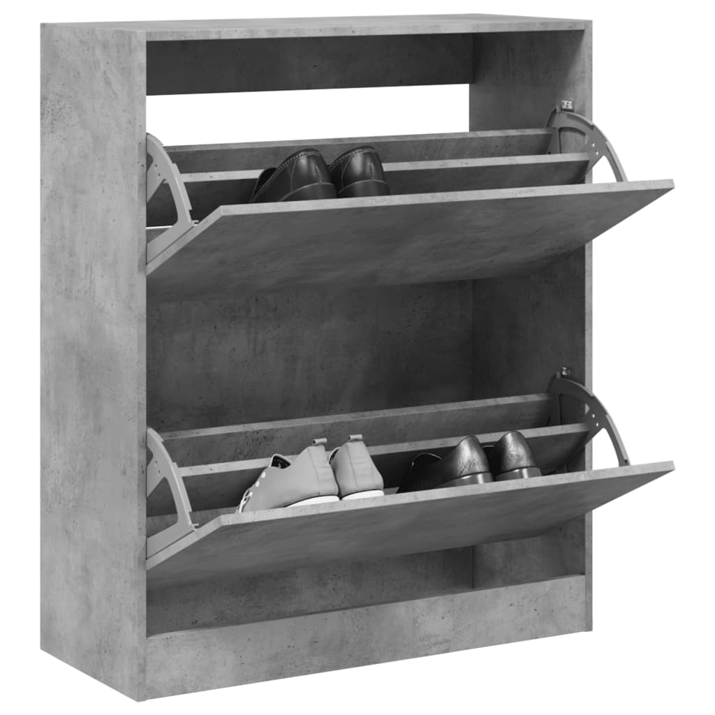 Vidaxx meuble à chaussures 80x34x96,5 cm dérivé du bois béton gris
