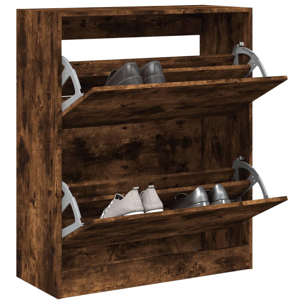 Vidaxx armoire à chaussures 80x34x96,5 cm bois traité, chêne fumé