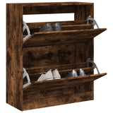 VidaXL shoe cabinet 80x34x96.5 cm processed wood smoked oak colored