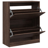 Vidaxl Shoe Cabinet 80x34x96,5 cm Property Wood Brown Oak Color