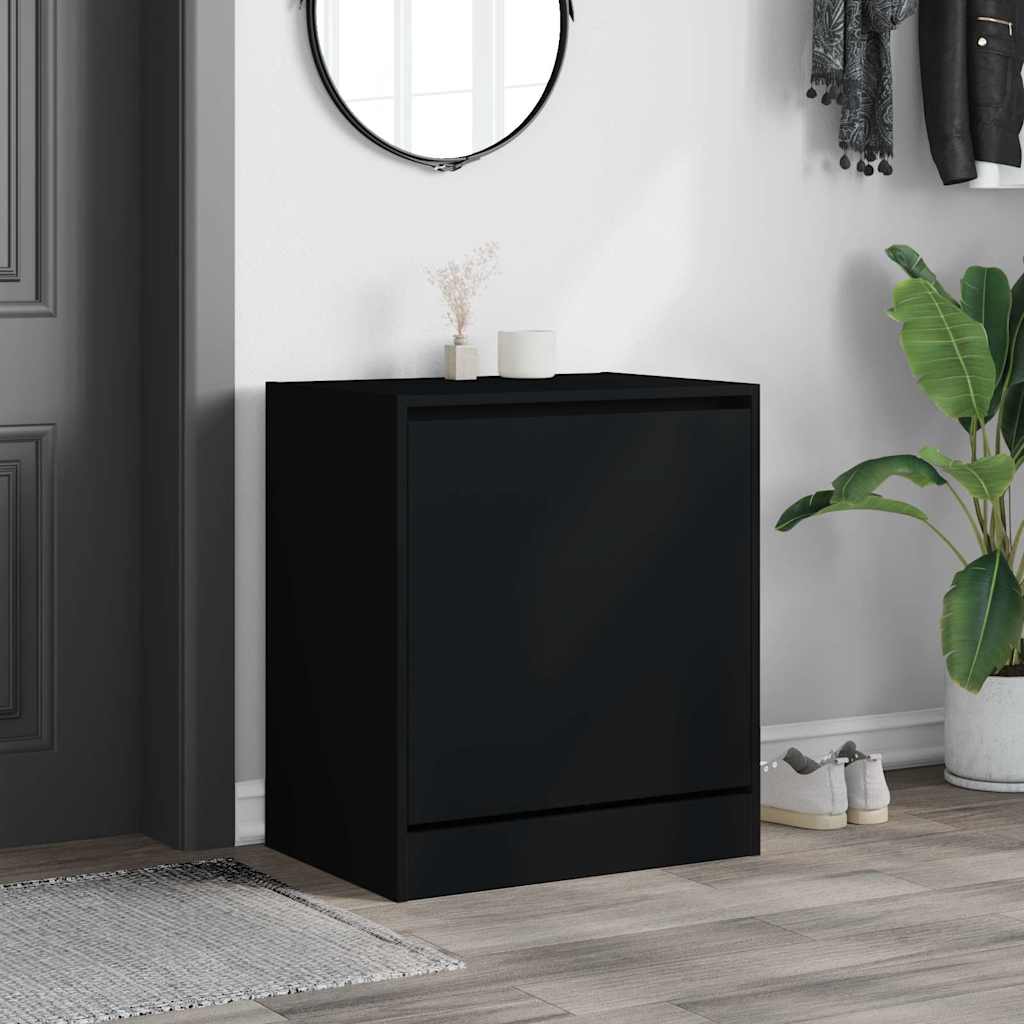 Vidaxx armoire à chaussures 60x42x69 cm bois fini noir